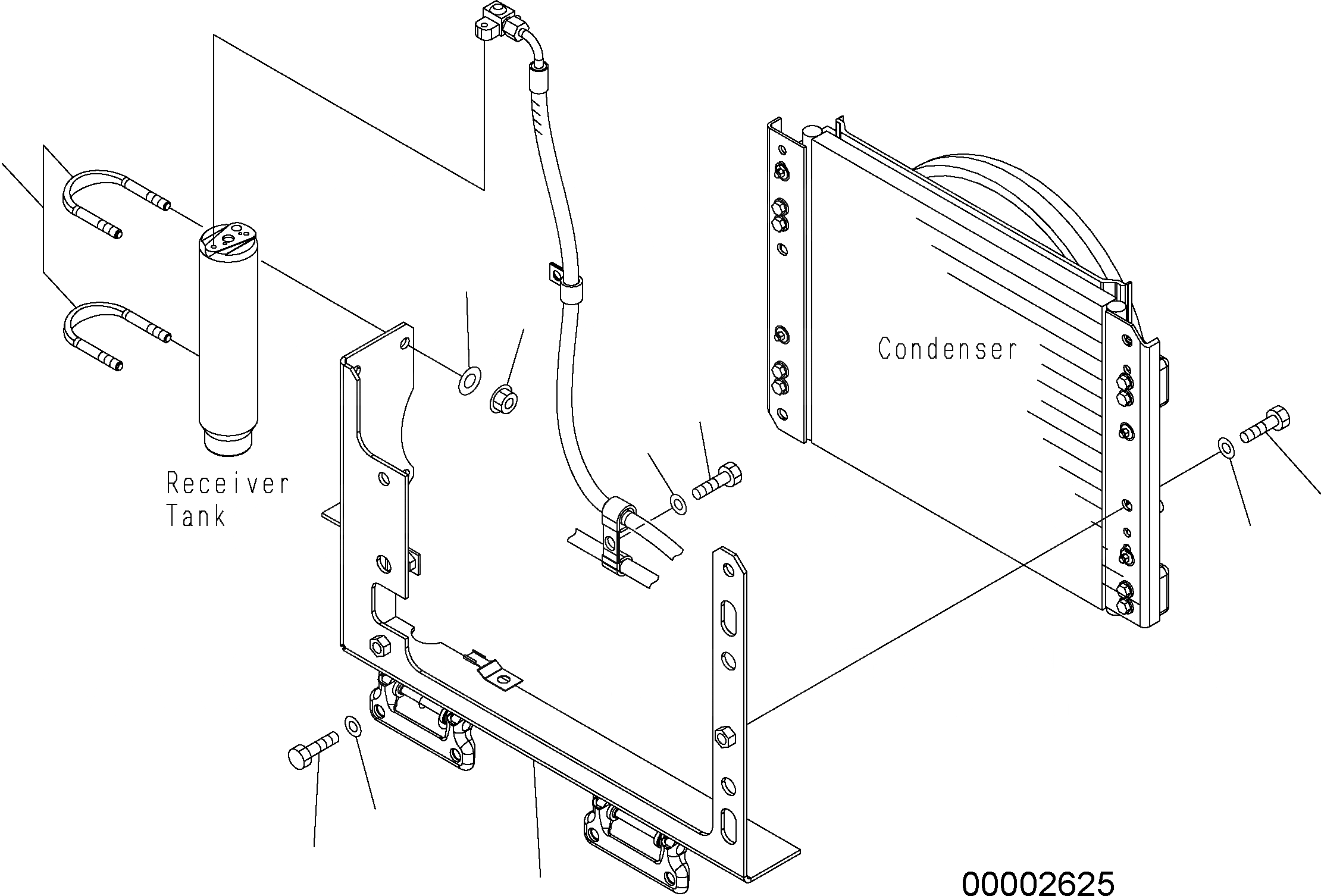 Схема запчастей Komatsu WA250PZ-5 - КОНДИЦ. ВОЗДУХА (КРЕПЛЕНИЕ КОНДЕНСАТОРА) K OPERATORS ОБСТАНОВКА И СИСТЕМА УПРАВЛЕНИЯ