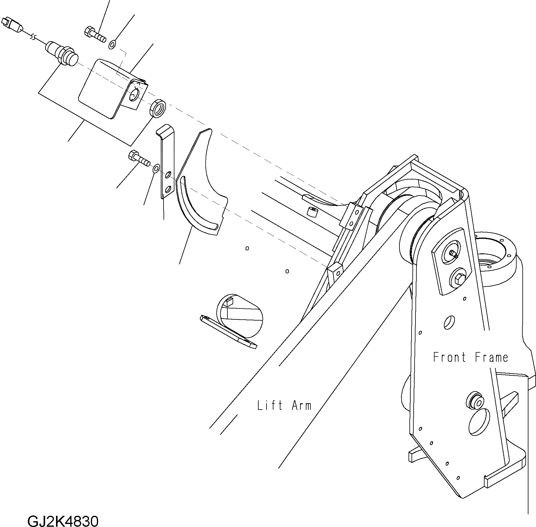 Схема запчастей Komatsu WA250PZ-5 - РУКОЯТЬ И КОЛЕНЧАТЫЙ РЫЧАГ (МЕХАНИЗМ ОСТАНОВКИ СТРЕЛЫ) T РАБОЧЕЕ ОБОРУДОВАНИЕ