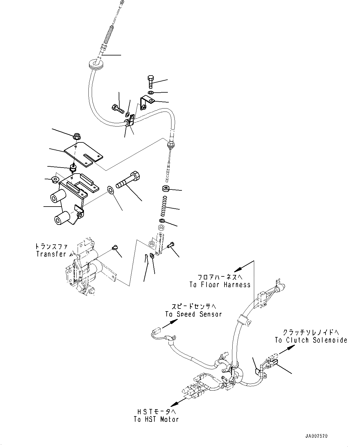 Схема запчастей Komatsu WA250PZ-6 - СТОЯНОЧНЫЙ ТОРМОЗ УПРАВЛ-Е F ТРАНСМИССИЯ