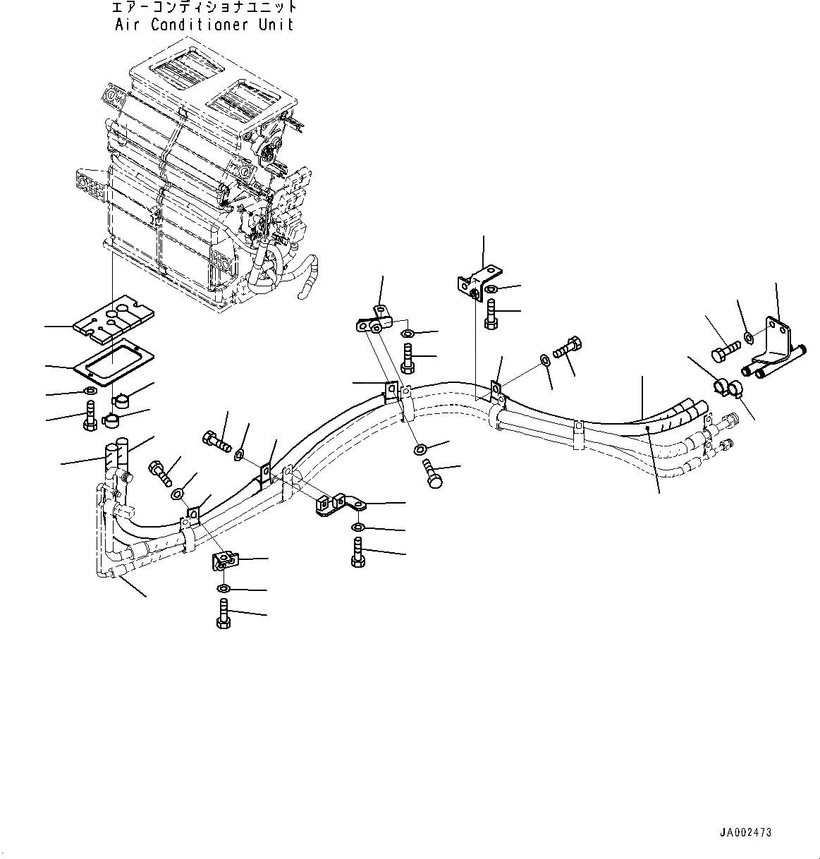 Схема запчастей Komatsu WA250PZ-6 - КАБИНА ROPS И ОСНОВН. КОНСТРУКЦИЯ ГРУППА (ГИДР. ПРОВОД. ОБОГРЕВАТЕЛЯ) K OPERATORґS ОБСТАНОВКА И СИСТЕМА УПРАВЛЕНИЯ