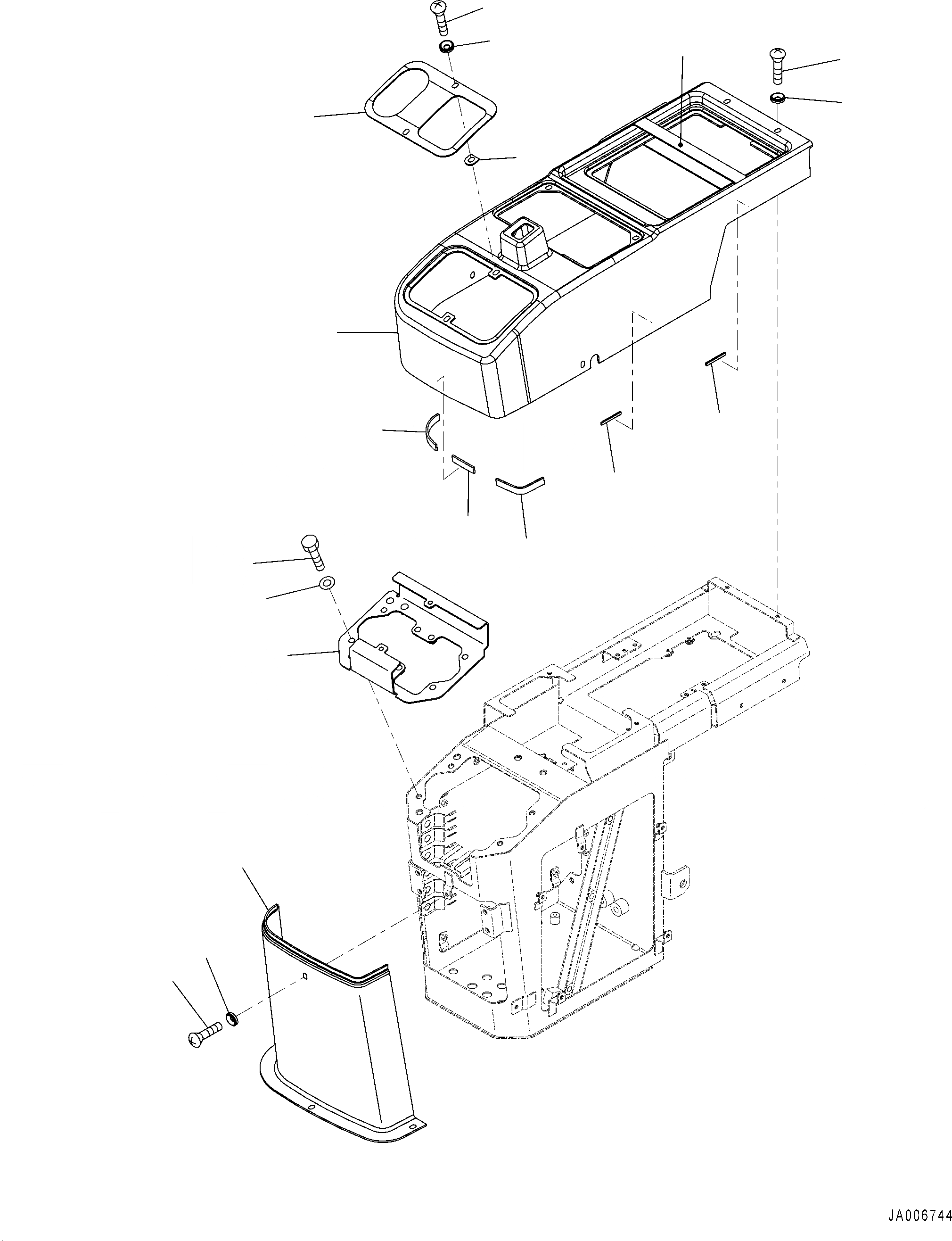 Схема запчастей Komatsu WA250PZ-6 - УПРАВЛЕНИЕ ПОГРУЗКОЙ БЛОК (С MULTI FUNCTION MONO РЫЧАГ И -РЫЧАГ УПРАВЛ. НАВЕСН. ОБОРУД.) (КОНСОЛЬ COVER) (RHS) K OPERATORґS ОБСТАНОВКА И СИСТЕМА УПРАВЛЕНИЯ