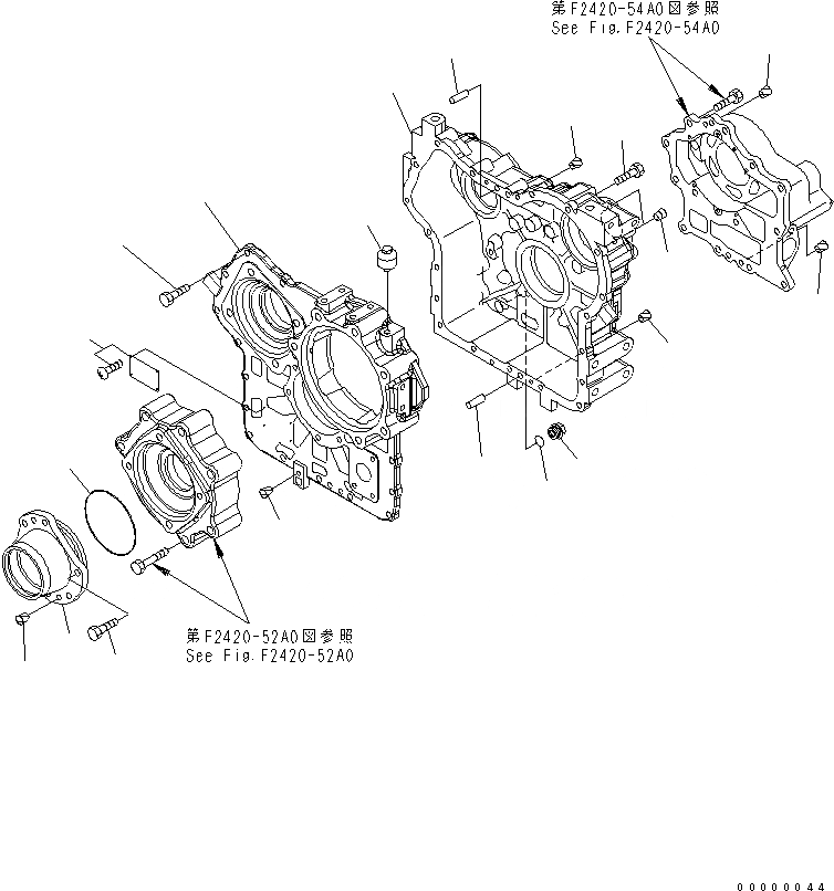 Схема запчастей Komatsu WA270-5 - ПЕРЕДАЧА (/) (КОРПУС) ТРАНСМИССИЯ