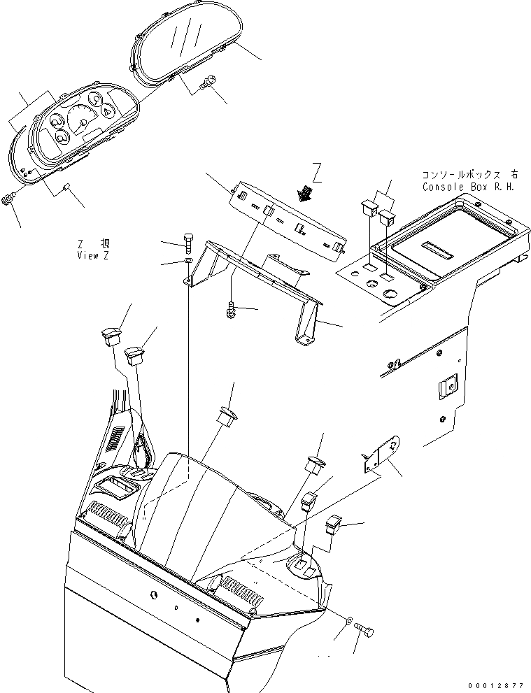 Схема запчастей Komatsu WA270-5 - ПОЛ (ОСНОВН. МОНИТОР) (СНЕГОУБОРОЧН. СПЕЦ-Я.) КАБИНА ОПЕРАТОРА И СИСТЕМА УПРАВЛЕНИЯ