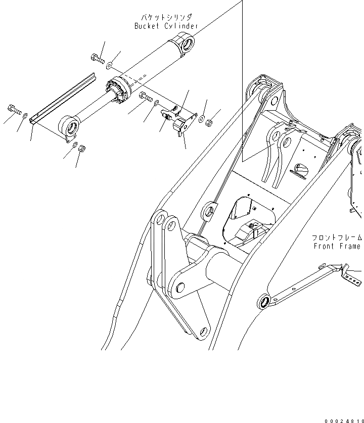 Схема запчастей Komatsu WA270-5 - КОВШ ПОЗИЦИОНЕР КАБИНА ОПЕРАТОРА И СИСТЕМА УПРАВЛЕНИЯ