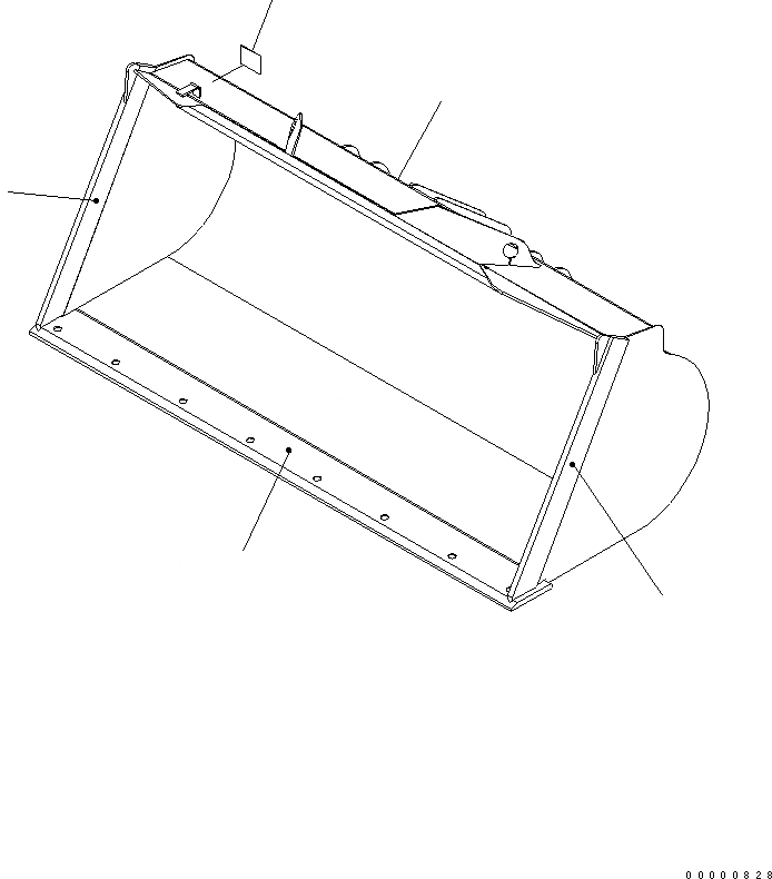 Схема запчастей Komatsu WA270-5 - КОВШ .M (С РЕЖУЩ. КРОМКОЙ НА БОЛТАХ¤ .M) РАБОЧЕЕ ОБОРУДОВАНИЕ