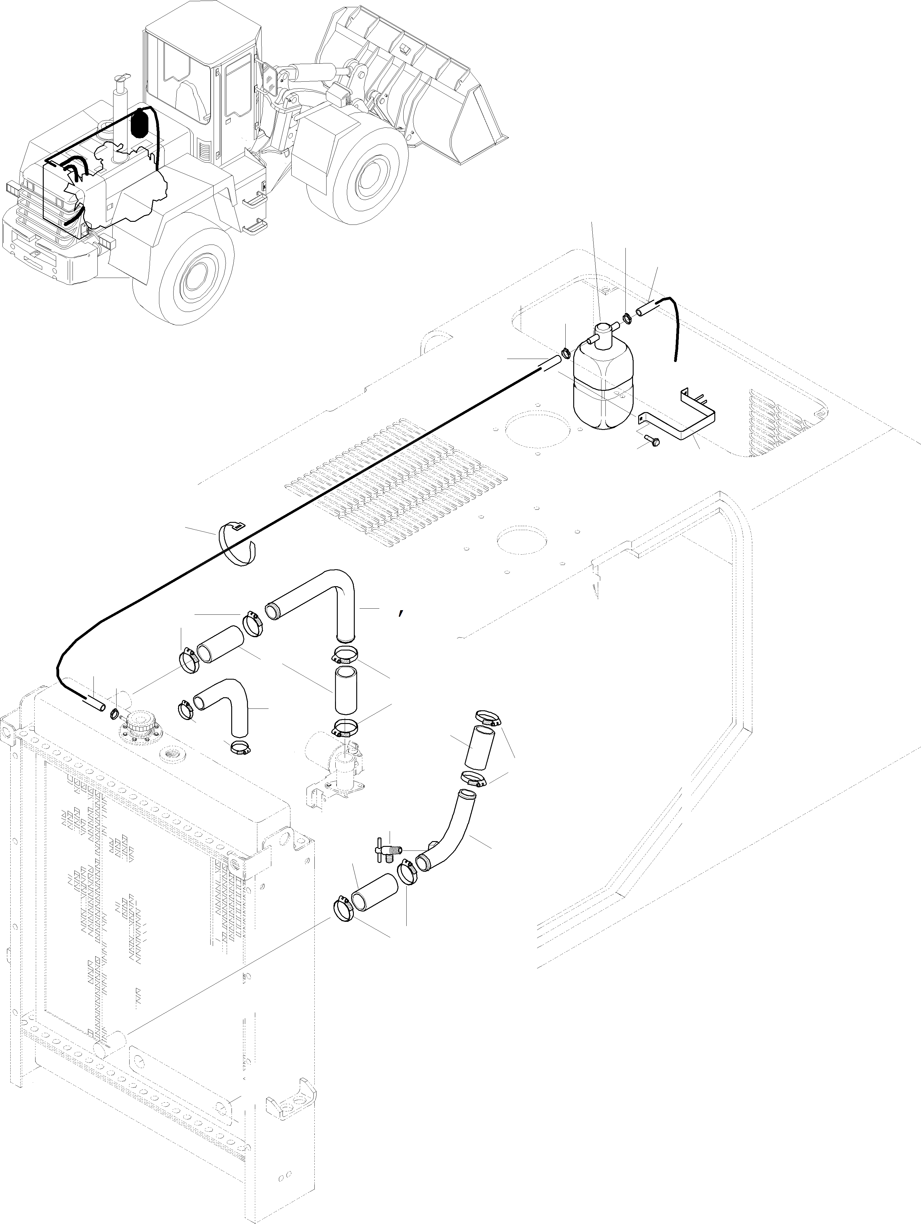 Схема запчастей Komatsu WA270-3 active - ОХЛАЖД-Е ВОДН. PIPES СИСТЕМА ОХЛАЖДЕНИЯ