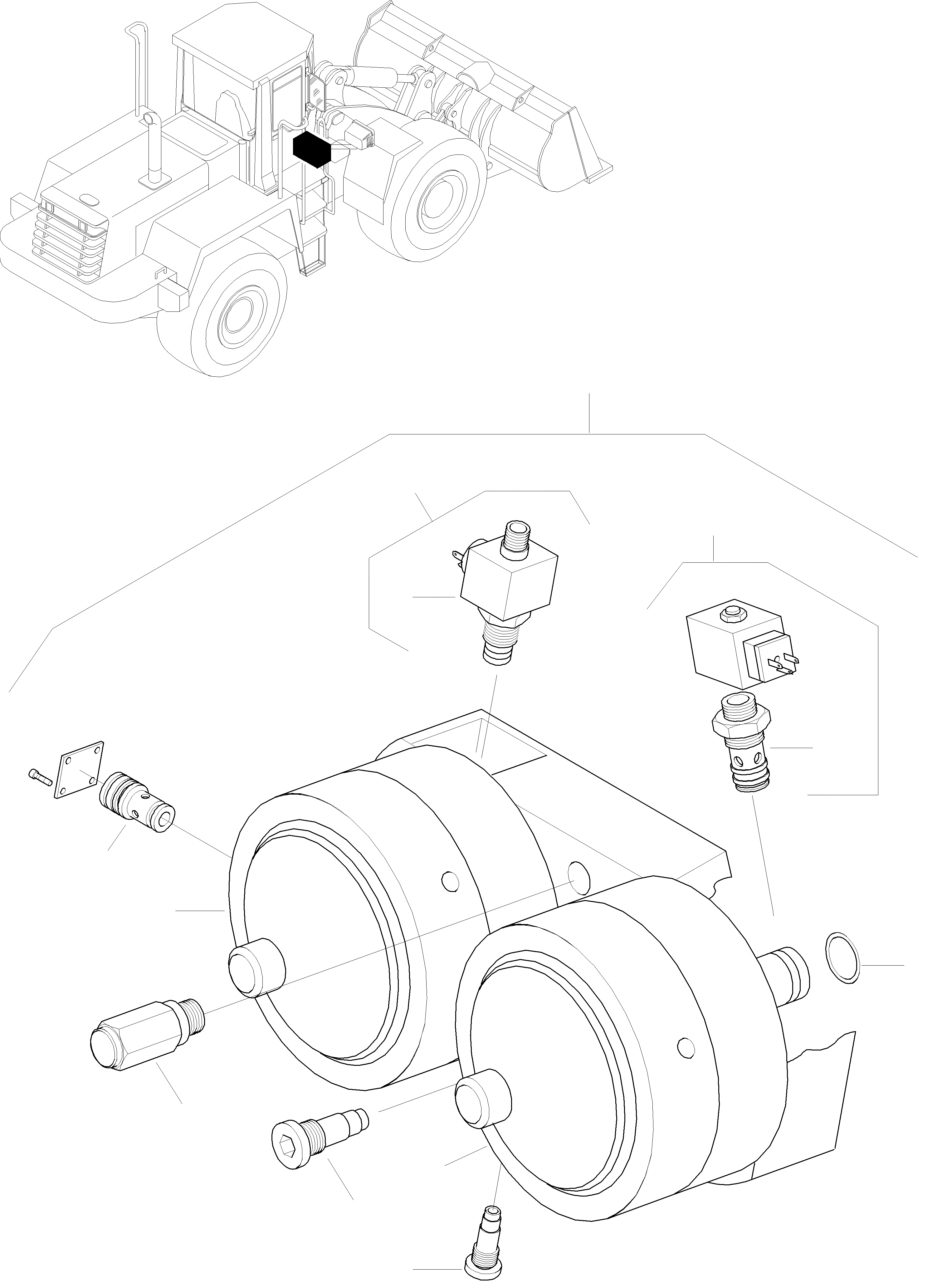Схема запчастей Komatsu WA270-3 active - A.L.S. ОБОРУД-Е, PRESSURE БАК A.L.S. ОБОРУД-Е
