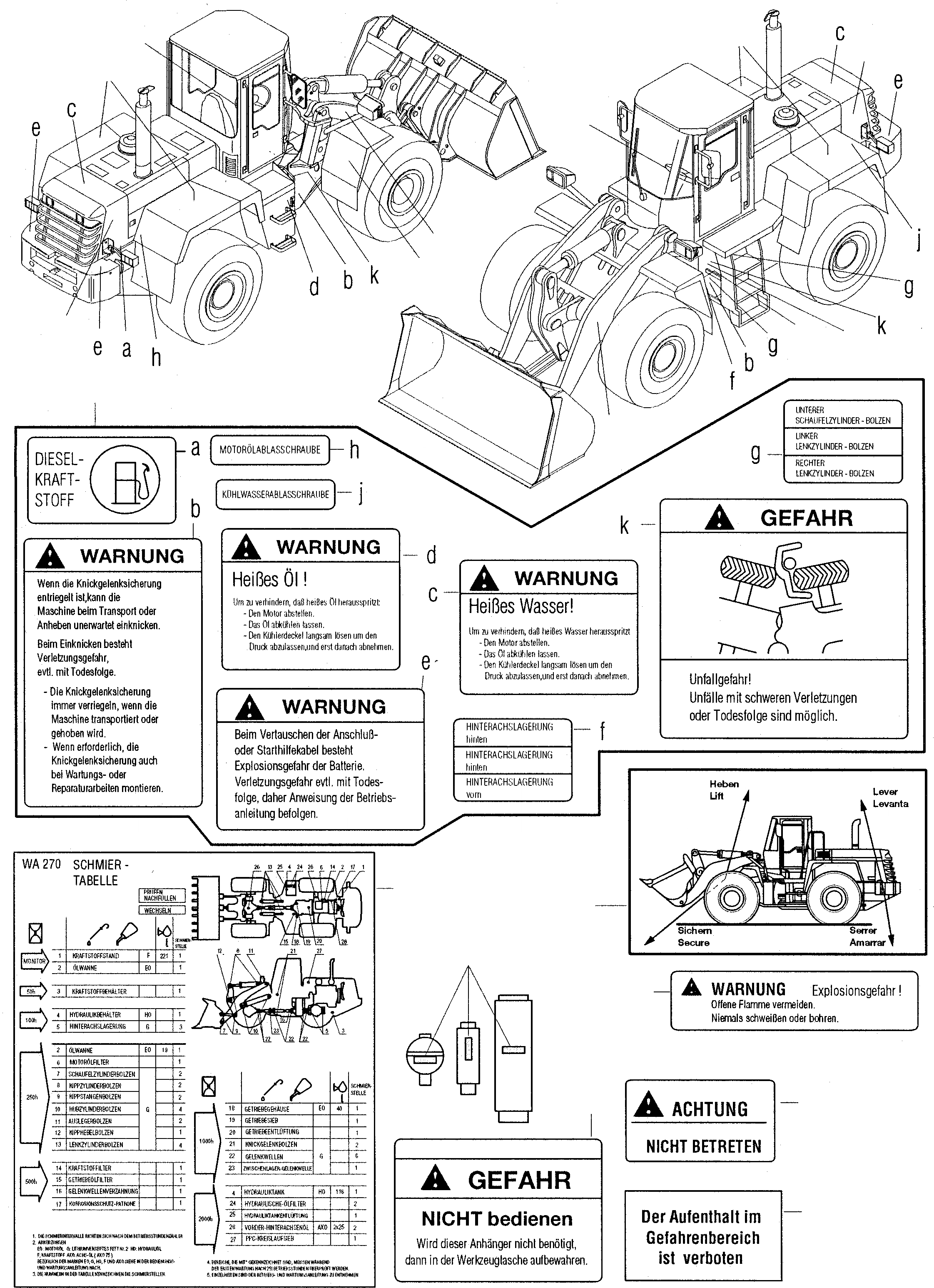 Схема запчастей Komatsu WA270-3 active - ТАБЛИЧКИS, ПОРТУГАЛ. ИНСТРУМЕНТ, АКСЕССУАРЫ, БУКВЕНН.