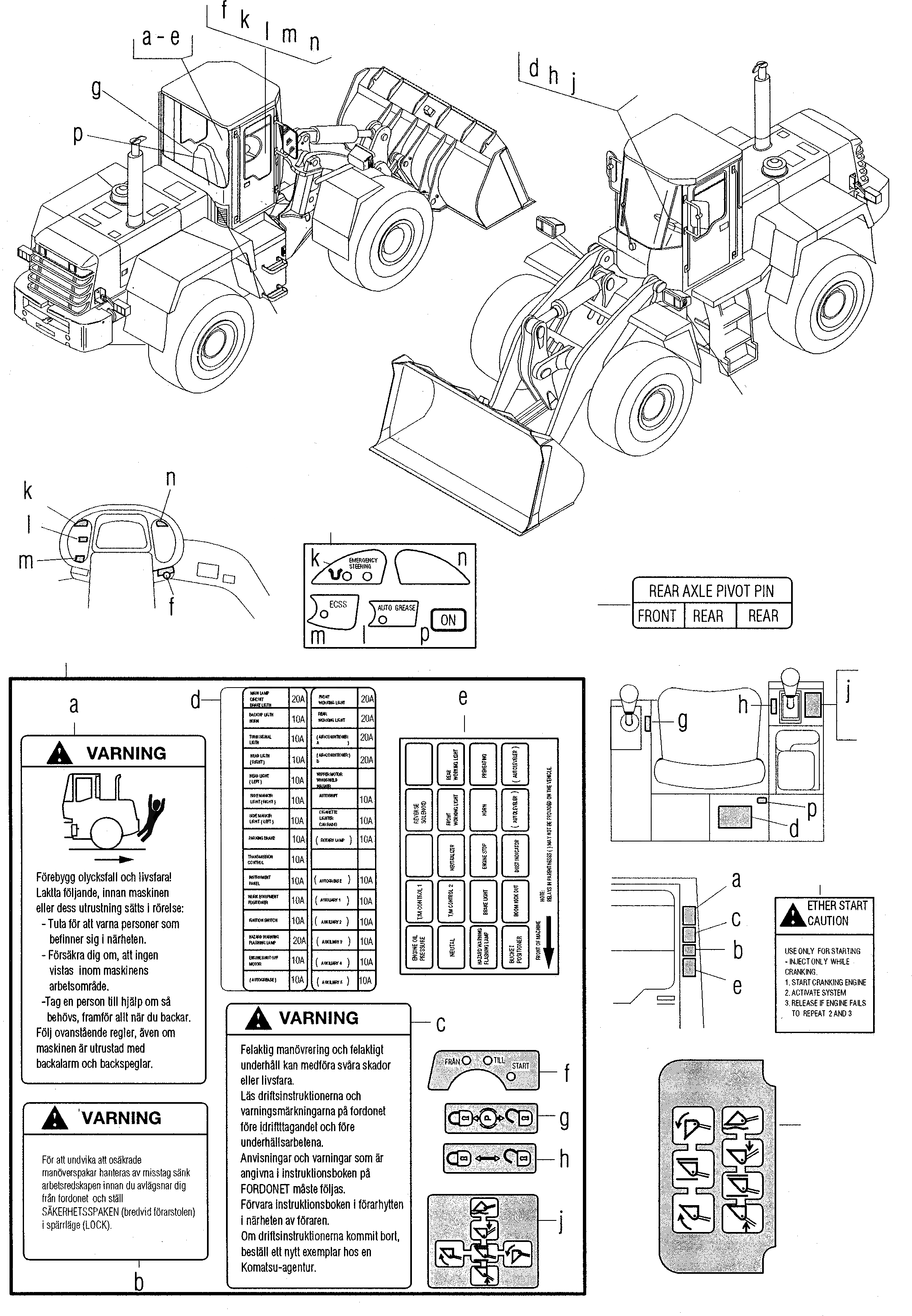 Схема запчастей Komatsu WA270-3 active - ТАБЛИЧКИS, SWEDISH ИНСТРУМЕНТ, АКСЕССУАРЫ, БУКВЕНН.