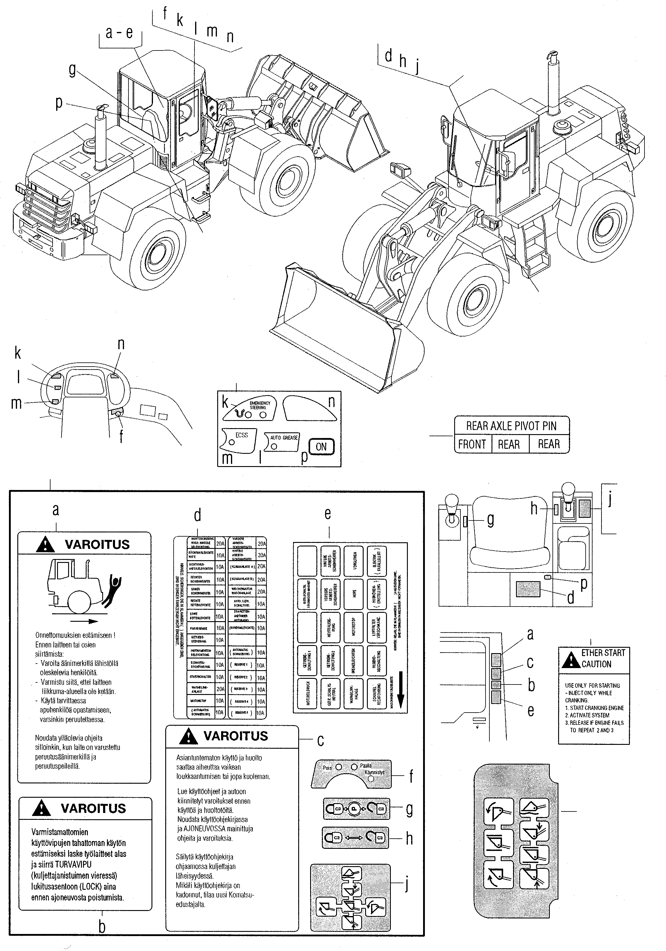 Схема запчастей Komatsu WA270-3 active - ТАБЛИЧКИS, FINNISH ИНСТРУМЕНТ, АКСЕССУАРЫ, БУКВЕНН.