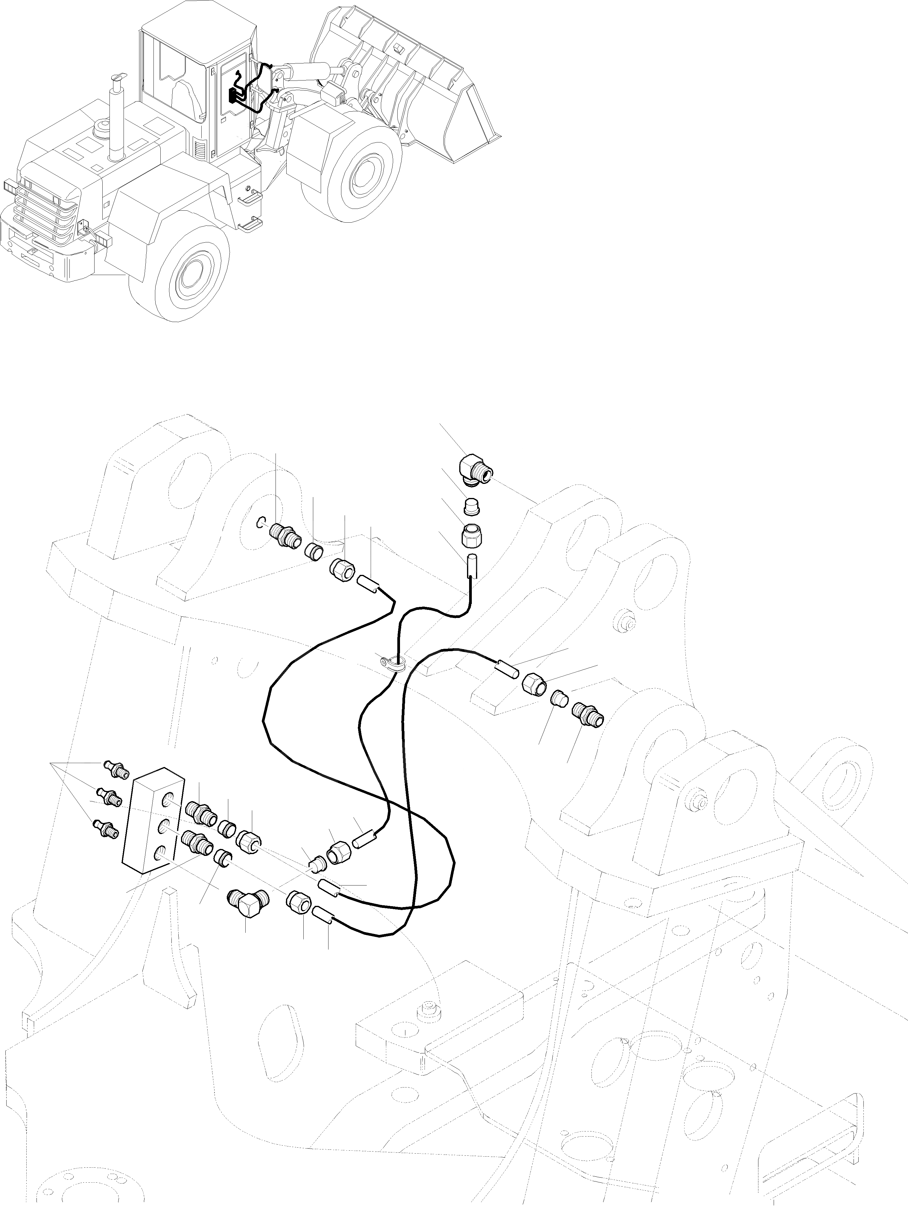 Схема запчастей Komatsu WA270-3 active - ПЕРЕДН. РАМА РАМА