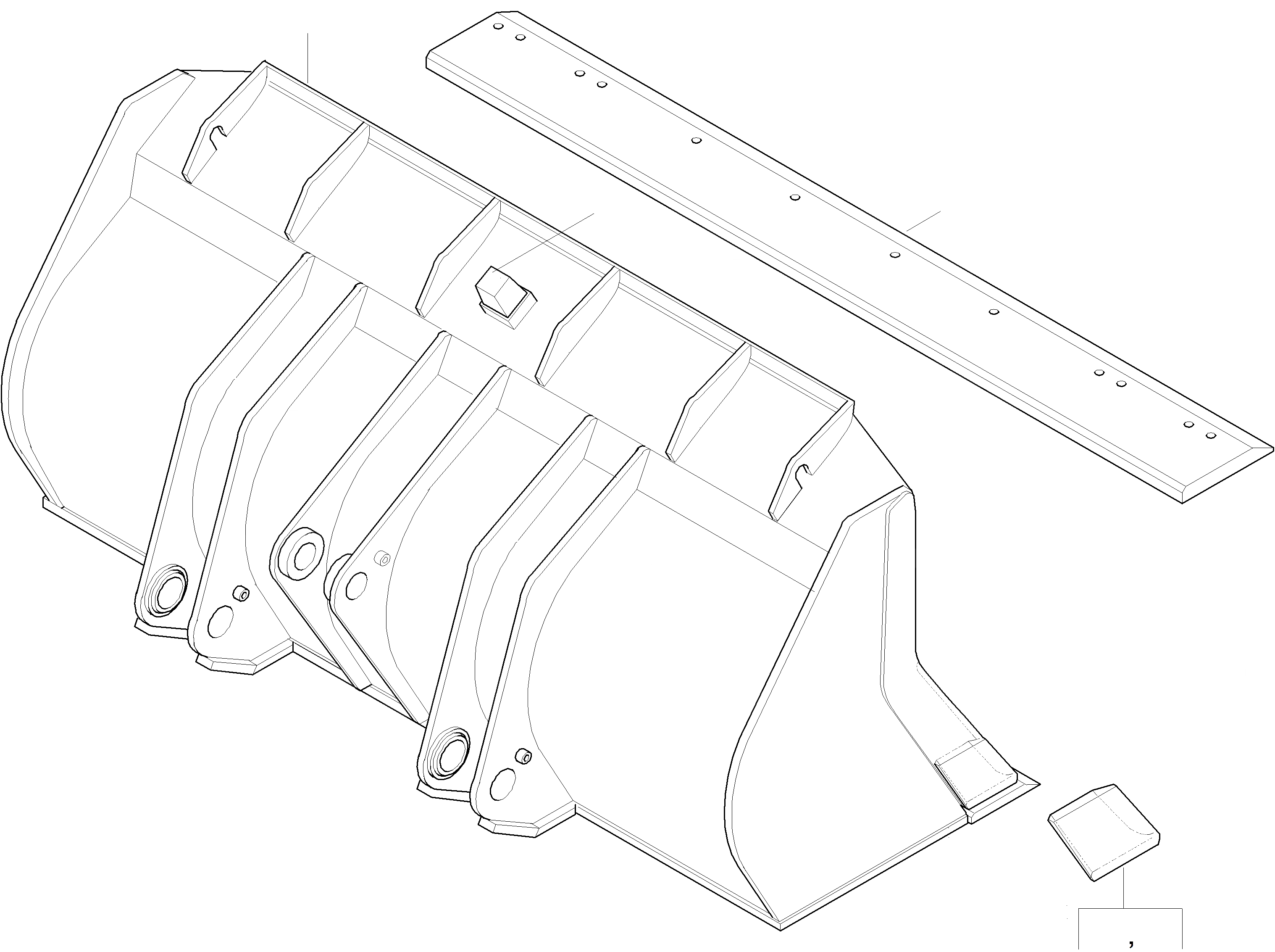 Схема запчастей Komatsu WA270-3 active - КОВШ ОБОРУД-Е