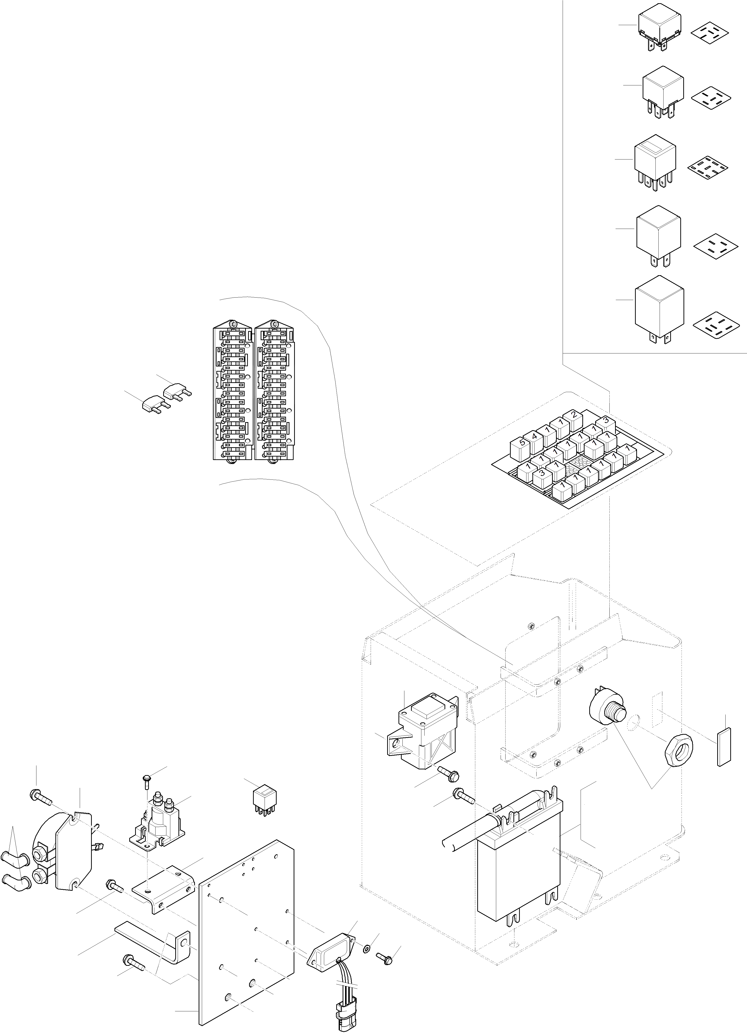 Схема запчастей Komatsu WA270-3 active - ЭЛЕКТРИЧ. СИСТЕМА, РЕЛЕ ЭЛЕКТРИЧ. СИСТЕМА