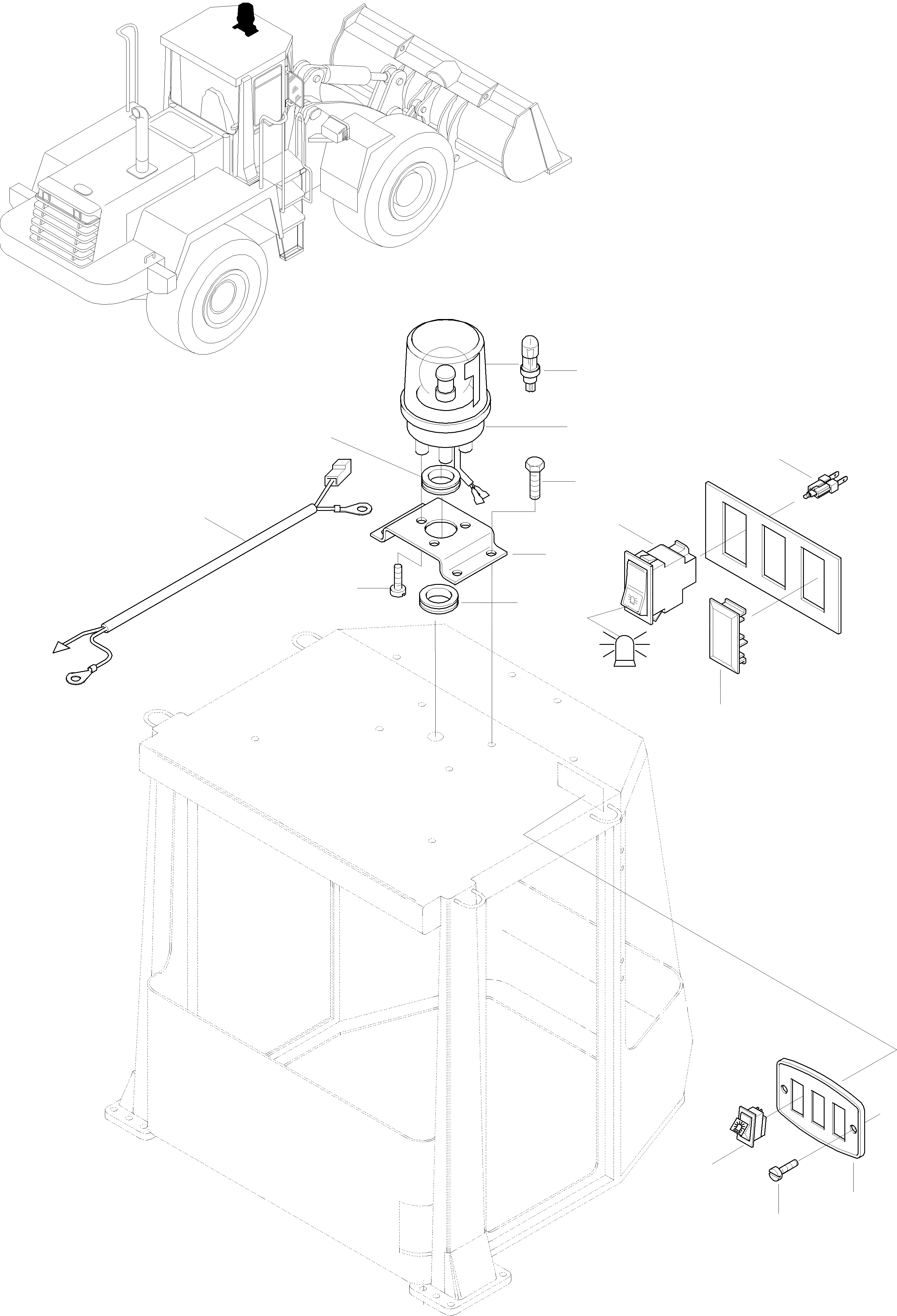 Схема запчастей Komatsu WA270PT-3 active - TURNING LIGHT ЭЛЕКТРИЧ. СИСТЕМА