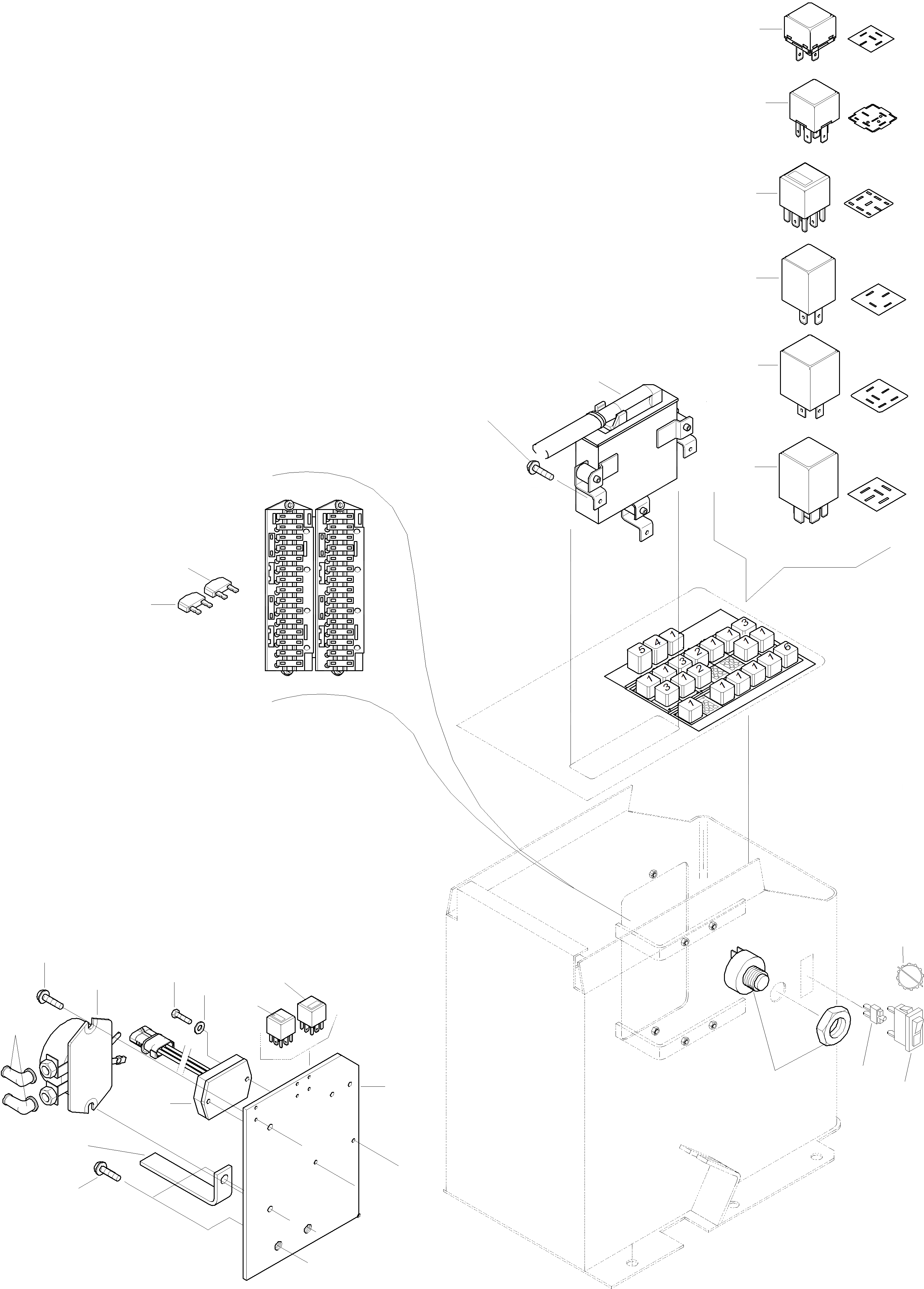Схема запчастей Komatsu WA270PT-3 active - ЭЛЕКТРИЧ. СИСТЕМА, РЕЛЕ ЭЛЕКТРИЧ. СИСТЕМА