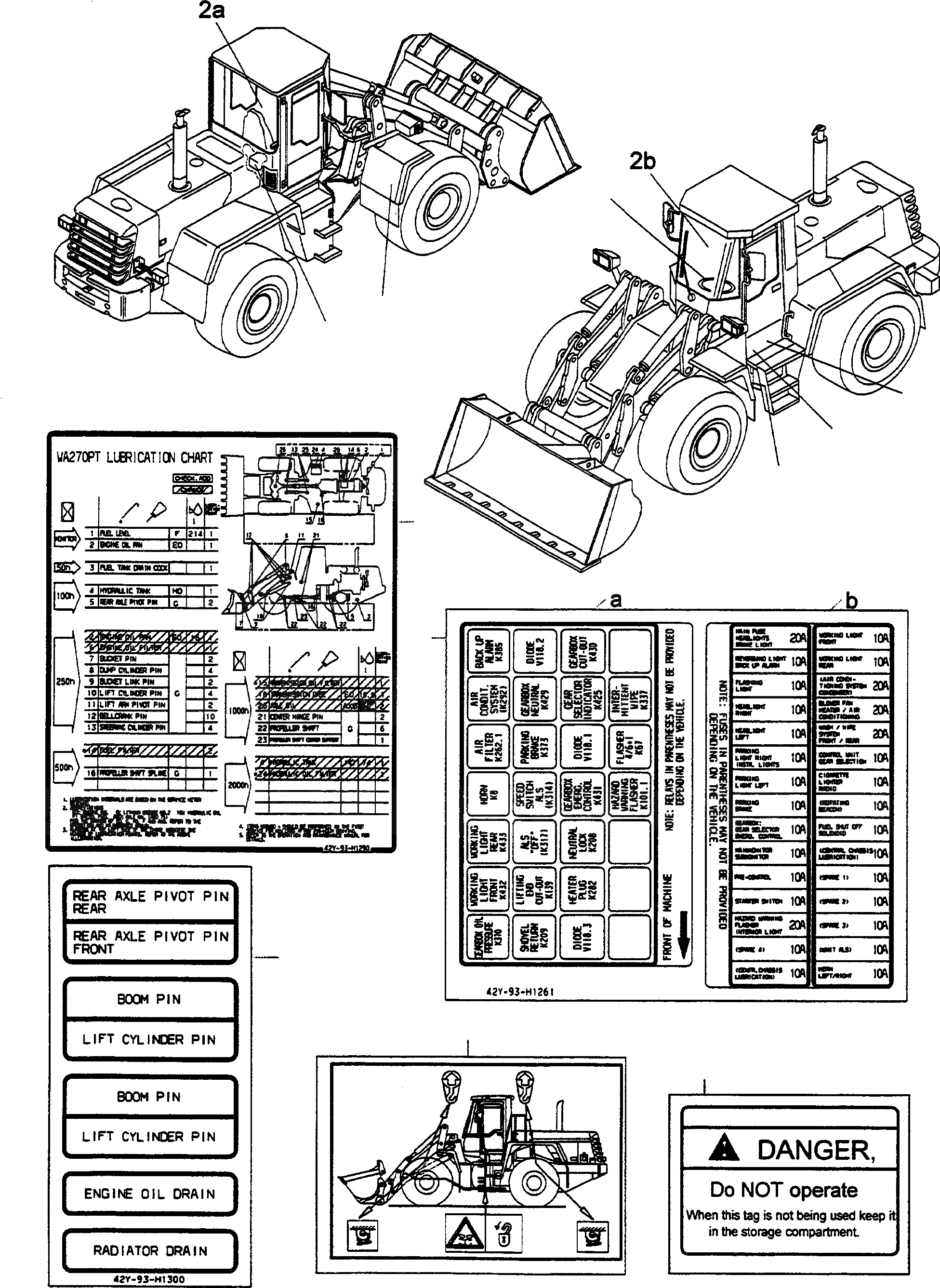 Схема запчастей Komatsu WA270PT-3 active - ТАБЛИЧКИS, АНГЛ. ИНСТРУМЕНТ, АКСЕССУАРЫ, БУКВЕНН.