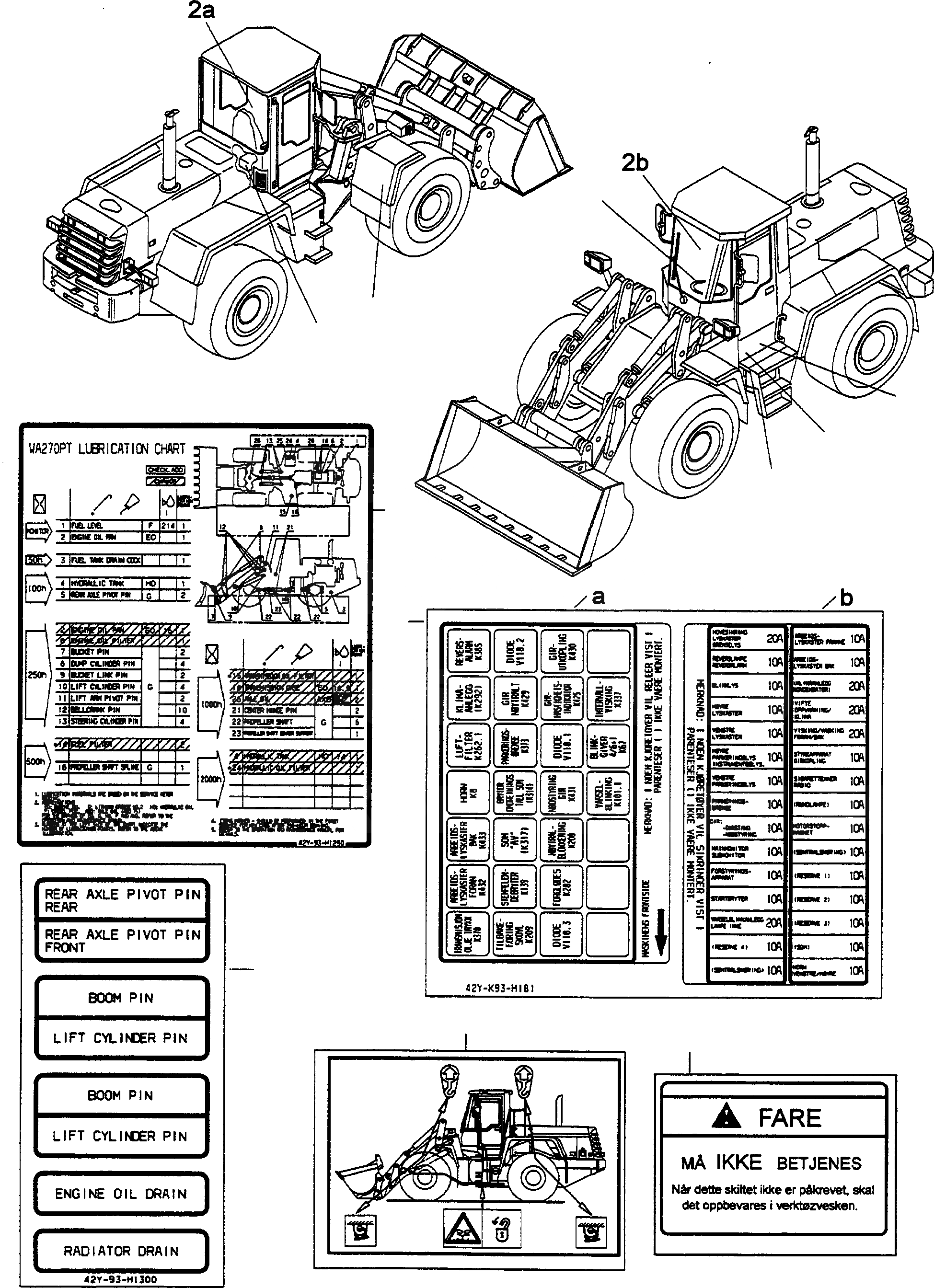 Схема запчастей Komatsu WA270PT-3 active - ТАБЛИЧКИS, NORWEGIAN ИНСТРУМЕНТ, АКСЕССУАРЫ, БУКВЕНН.