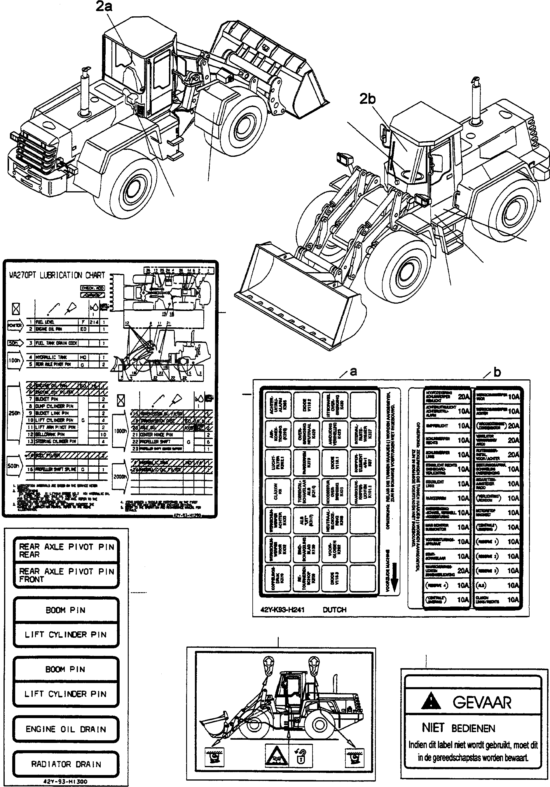 Схема запчастей Komatsu WA270PT-3 active - ТАБЛИЧКИS, DUTCH ИНСТРУМЕНТ, АКСЕССУАРЫ, БУКВЕНН.