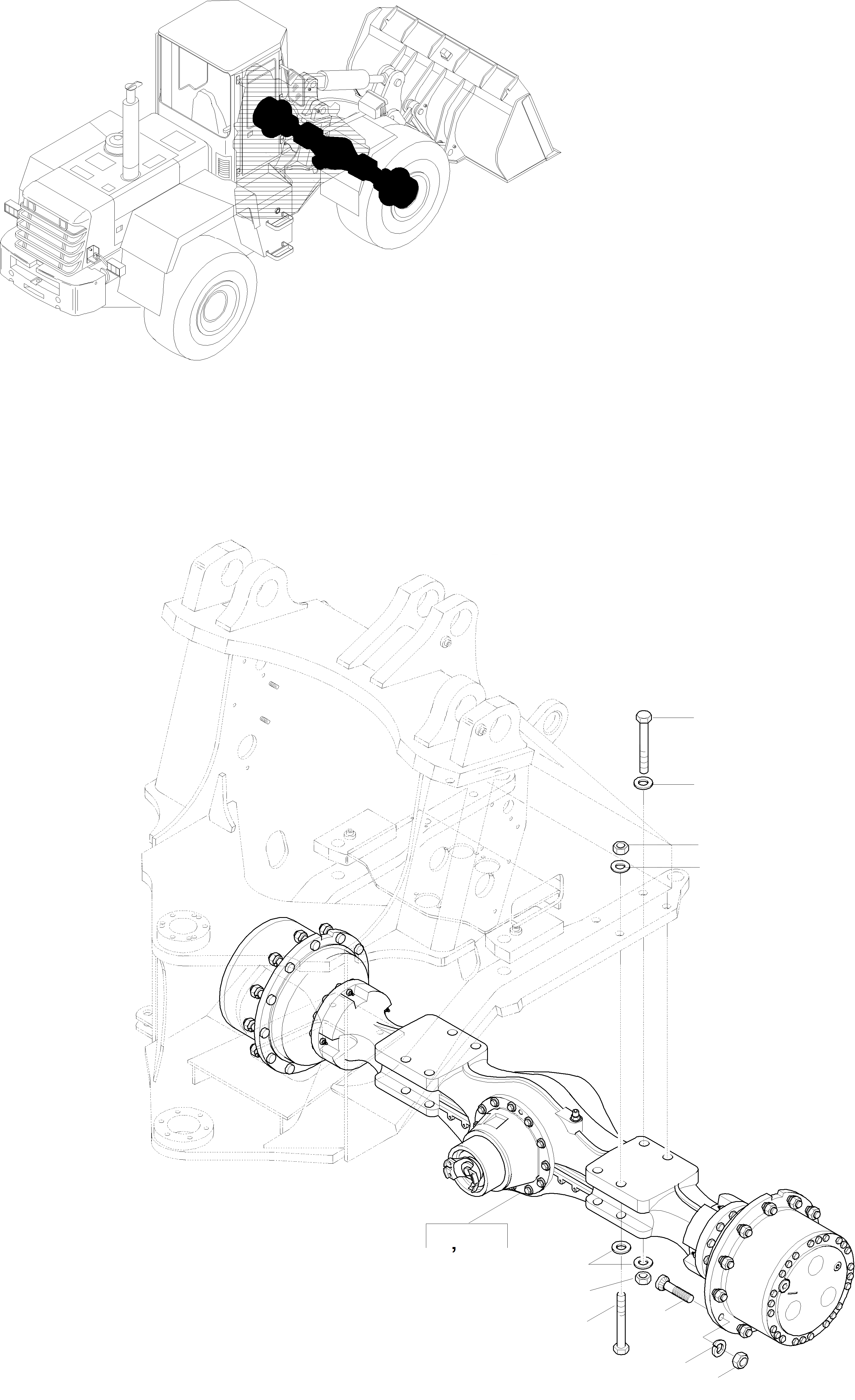 Схема запчастей Komatsu WA270PT-3 active - ПЕРЕДНИЙ МОСТ 8 ПЕРЕДНИЙ МОСТ