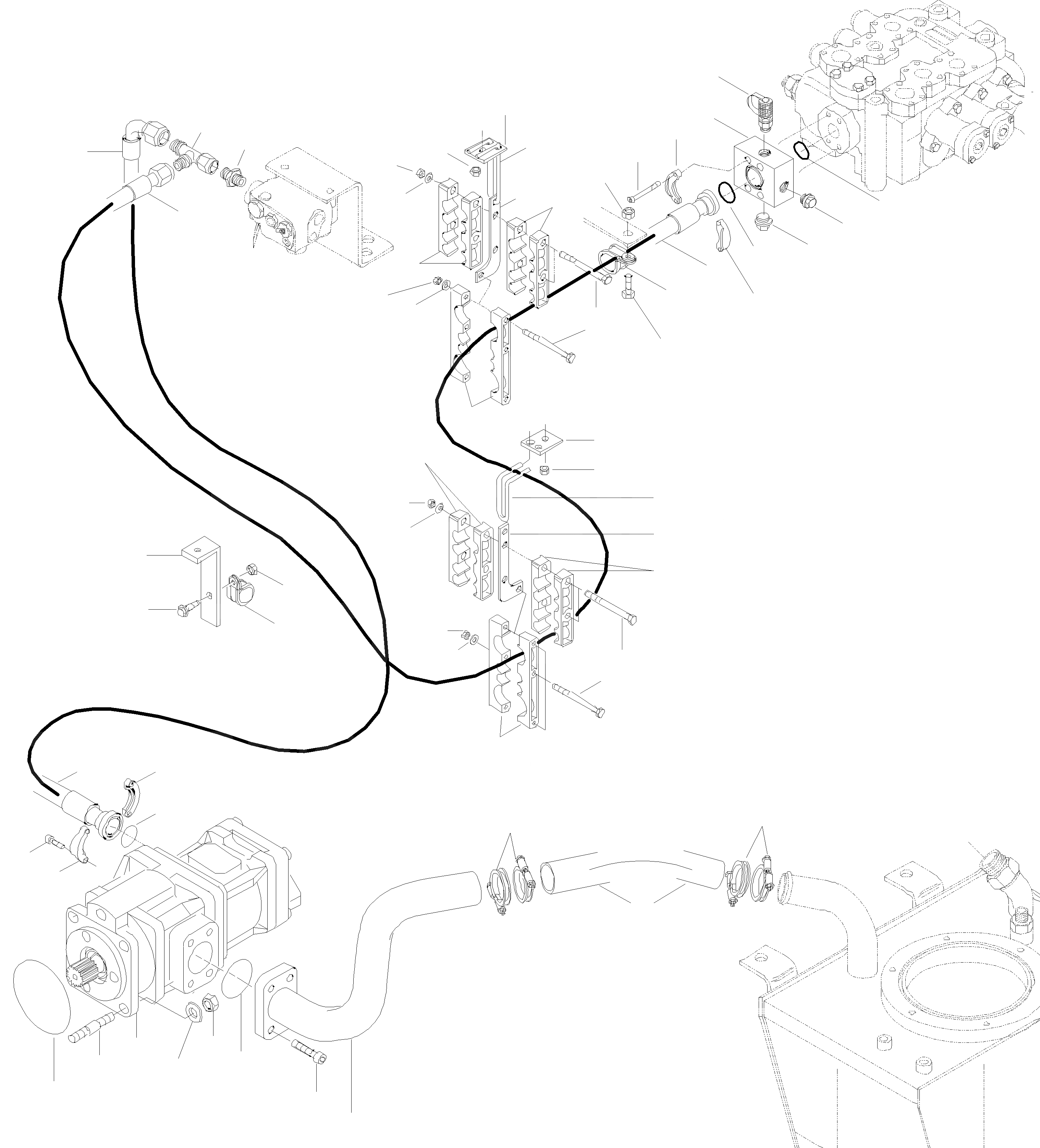 Схема запчастей Komatsu WA270PT-3 active - PRESSURE ТРУБЫS - УПРАВЛЯЮЩ. КЛАПАН ГИДРАВЛИКА