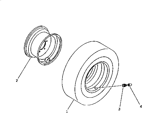 Схема запчастей Komatsu WA30-2 - КОЛЕСА(№-) ВЕДУЩ. ВАЛ¤ ДИФФЕРЕНЦ. И КОЛЕСА