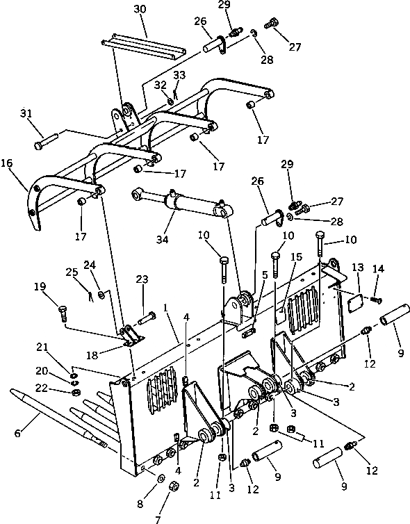 Схема запчастей Komatsu WA30-2 - UTILITY ВИЛЫ¤ С ЗАХВАТ(№-) СПЕЦ. APPLICATION ЧАСТИ