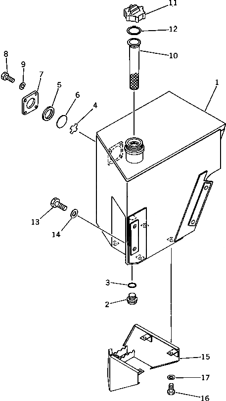 Схема запчастей Komatsu WA30-2 - ГИДР. БАК. УПРАВЛ-Е РАБОЧИМ ОБОРУДОВАНИЕМ
