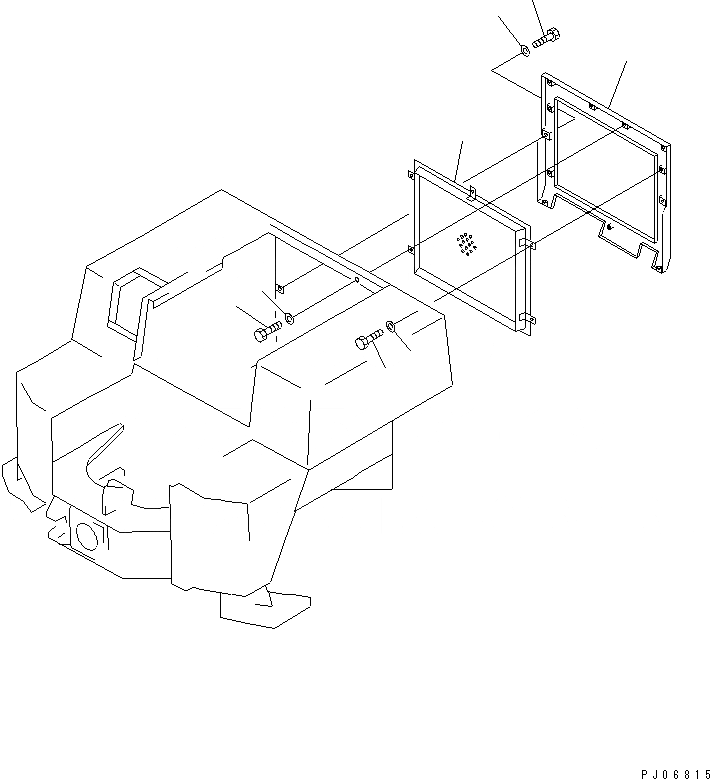 Схема запчастей Komatsu WA30-3 - ЗАДН. КРЫШКА РАМА И ЧАСТИ КОРПУСА
