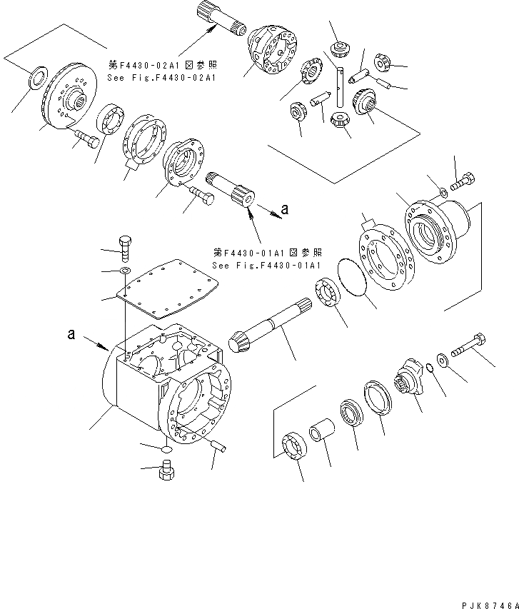 Схема запчастей Komatsu WA30-5 - ПЕРЕДНИЙ МОСТ (ДИФФЕРЕНЦ.) (СЕВ. АМЕРИКА СПЕЦ-Я.) ГИДРОТРАНСФОРМАТОР И ТРАНСМИССИЯ
