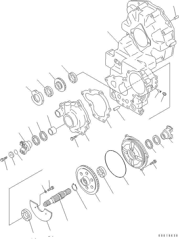 Схема запчастей Komatsu WA30-5-CB - ПЕРЕДАЧА (/) ГИДРОТРАНСФОРМАТОР И ТРАНСМИССИЯ