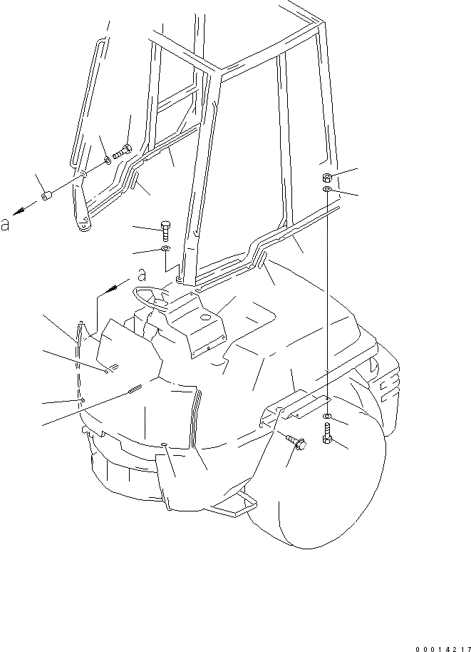Схема запчастей Komatsu WA30-5-CB - КАБИНА КРЕПЛЕНИЕ КАБИНА ОПЕРАТОРА И СИСТЕМА УПРАВЛЕНИЯ