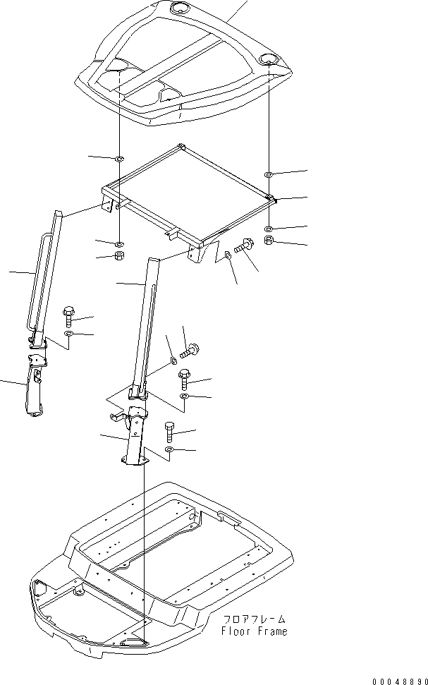 Схема запчастей Komatsu WA30-5 - НАВЕС(№-989) КАБИНА ОПЕРАТОРА И СИСТЕМА УПРАВЛЕНИЯ