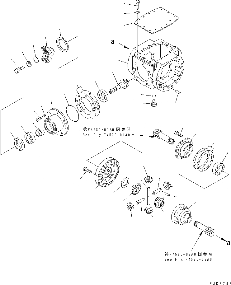 Схема запчастей Komatsu WA30-5-CN - ЗАДН. МОСТ (ДИФФЕРЕНЦ.) ГИДРОТРАНСФОРМАТОР И ТРАНСМИССИЯ
