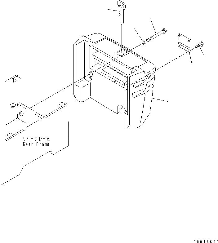 Схема запчастей Komatsu WA30-5-CN - ПРОТИВОВЕС ЧАСТИ КОРПУСА