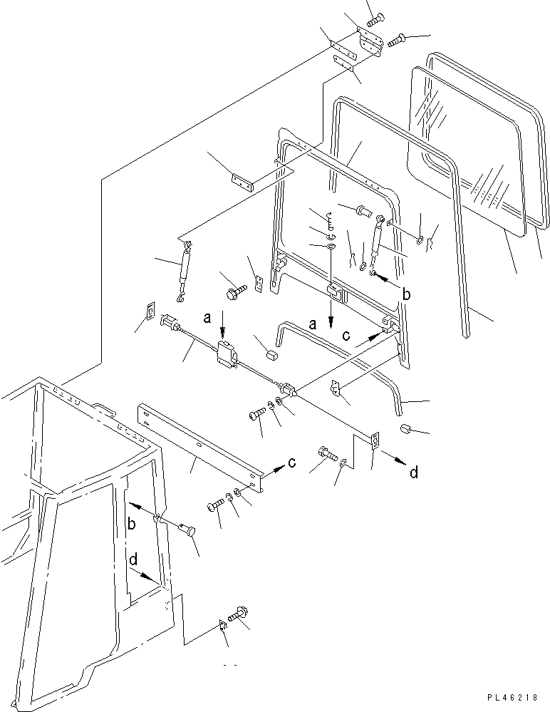 Схема запчастей Komatsu WA30-5-X - КАБИНА (/7) (ЗАДН. ДВЕРЬ)(№-9888) КАБИНА ОПЕРАТОРА И СИСТЕМА УПРАВЛЕНИЯ