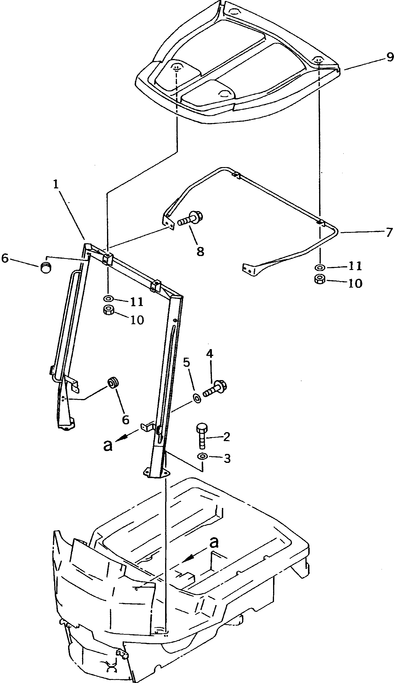 Схема запчастей Komatsu WA30-5-X - НАВЕС(№-789) КАБИНА ОПЕРАТОРА И СИСТЕМА УПРАВЛЕНИЯ