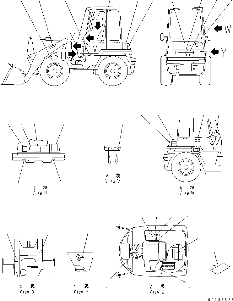 Схема запчастей Komatsu WA30-5-X - МАРКИРОВКА (С КАБИНОЙ) (ЯПОН.)(№897-) МАРКИРОВКА