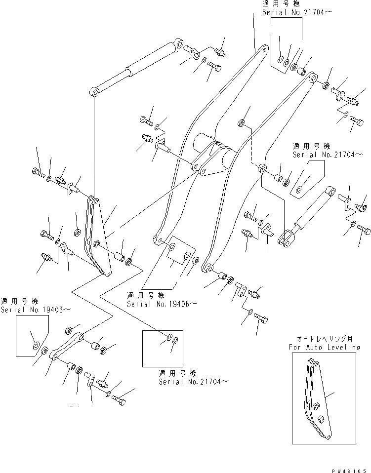 Схема запчастей Komatsu WA30-5 - РУКОЯТЬ И КОЛЕНЧАТЫЙ РЫЧАГ РАБОЧЕЕ ОБОРУДОВАНИЕ