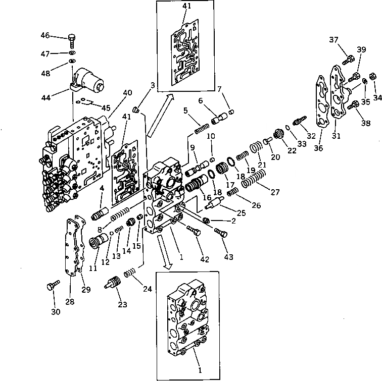Схема запчастей Komatsu WA300-1 - КЛАПАН УПРАВЛЕНИЯ ТРАНСМИССИЕЙ (/)(№-) ГИДРОТРАНСФОРМАТОР И ТРАНСМИССИЯ