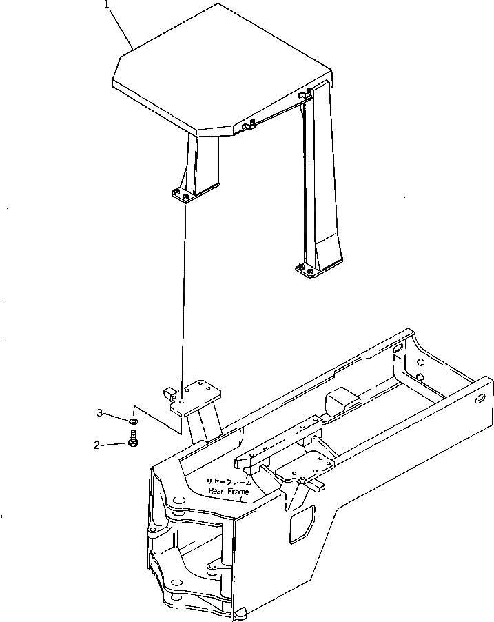 Схема запчастей Komatsu WA300-1 - СИСТЕМА ROPS РАМА И ЧАСТИ КОРПУСА