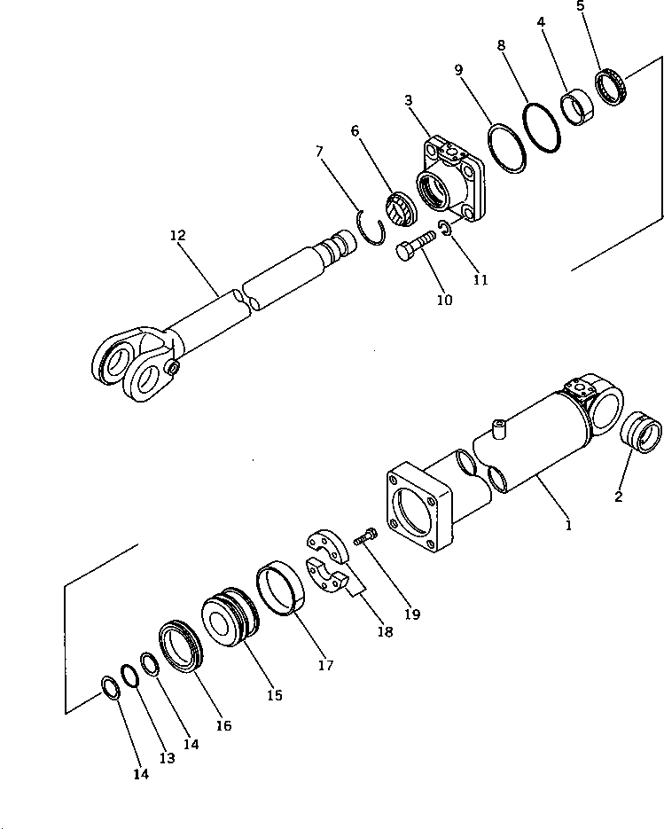 Схема запчастей Komatsu WA300-1 - ГИДРОЦИЛИНДР ПОДЪЕМА УПРАВЛ-Е РАБОЧИМ ОБОРУДОВАНИЕМ