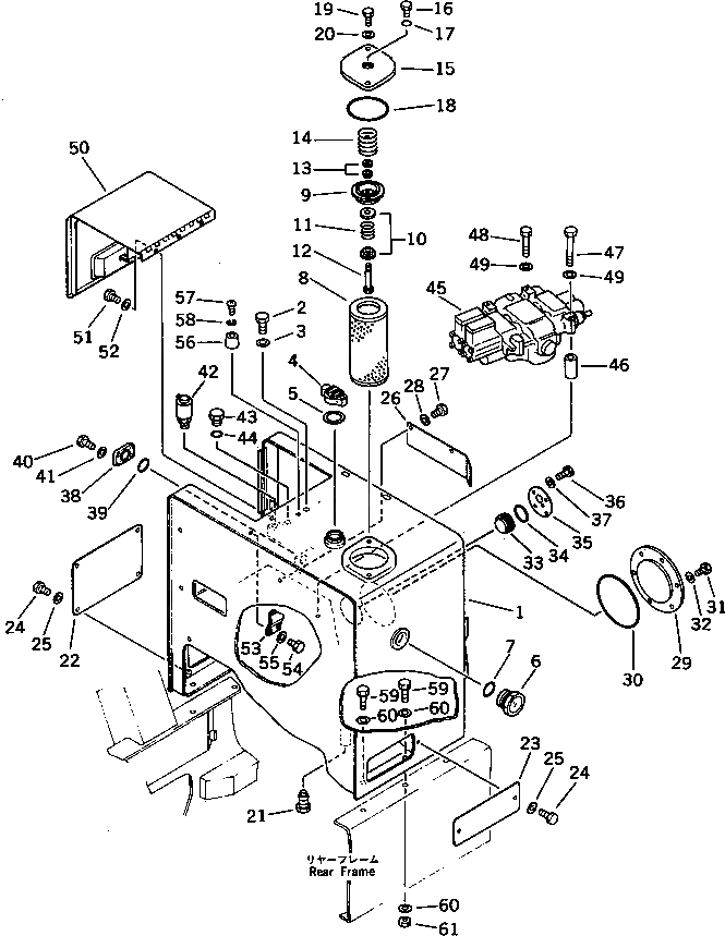 Схема запчастей Komatsu WA300-1 - ГИДР. БАК. (TBG/ABE СПЕЦ-Я.)(№-9999) СПЕЦ. APPLICATION ЧАСТИ