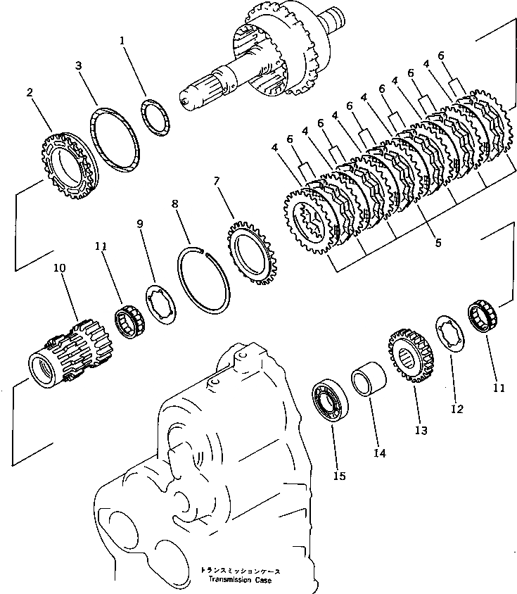 Схема запчастей Komatsu WA300-1 - 1 МУФТА(№-9999) ТРАНСМИССИЯ