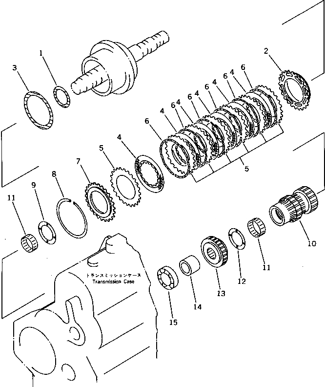 Схема запчастей Komatsu WA300-1 - 1 МУФТА(№-) ТРАНСМИССИЯ