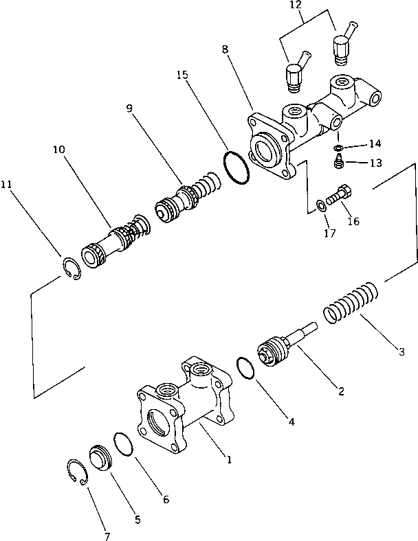Схема запчастей Komatsu WA300-1 - УСИЛИТЕЛЬ И ГЛАВН. ЦИЛИНДР(№-) ВЕДУЩ. ВАЛ¤ ДИФФЕРЕНЦ. И КОЛЕСА