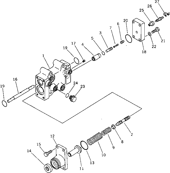 Схема запчастей Komatsu WA300-1 - ТОРМОЗНОЙ КЛАПАН(№-) ВЕДУЩ. ВАЛ¤ ДИФФЕРЕНЦ. И КОЛЕСА