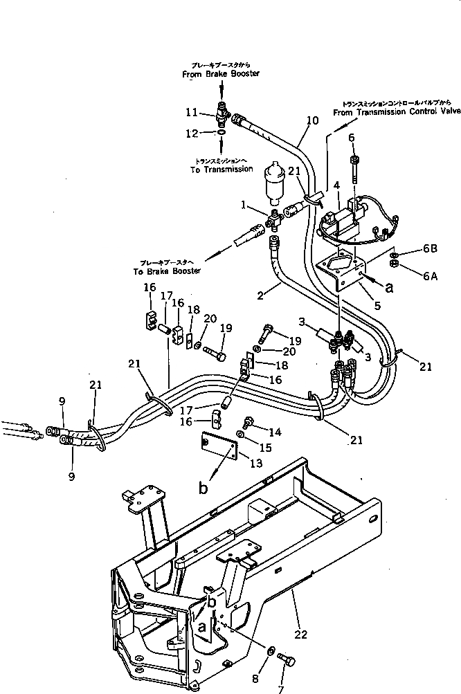 Схема запчастей Komatsu WA300-1 - СОЕДИНИТ. УСТР-ВО ТРУБЫ (/)(№-9999) УПРАВЛ-Е РАБОЧИМ ОБОРУДОВАНИЕМ