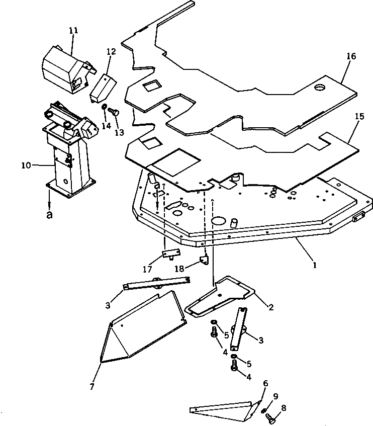 Схема запчастей Komatsu WA300-1 - ОСНОВН. КОНСТРУКЦИЯ И ПРИБОРНАЯ ПАНЕЛЬ (ДЛЯ КАБИНА ДЛЯ 2 ЧЕЛ.)(№-.) СПЕЦ. APPLICATION ЧАСТИ