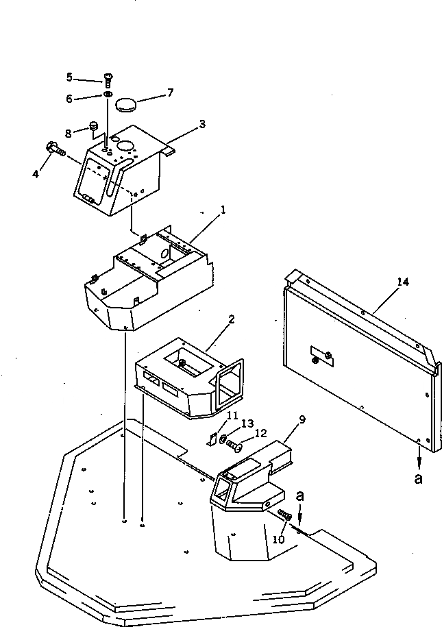 Схема запчастей Komatsu WA300-1 - КОНСОЛЬН. БЛОК (ДЛЯ КАБИНА ДЛЯ 2 ЧЕЛ.)(№-9999) СПЕЦ. APPLICATION ЧАСТИ