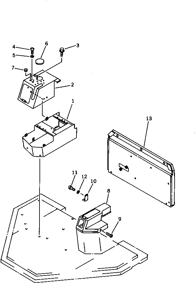 Схема запчастей Komatsu WA300-1 - КОНСОЛЬН. БЛОК (ДЛЯ КАБИНА ДЛЯ 2 ЧЕЛ.)(№-) СПЕЦ. APPLICATION ЧАСТИ
